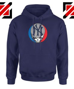 NY Yankees Grateful Dead Navy Blue Hoodie