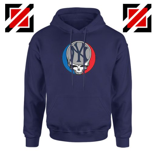 NY Yankees Grateful Dead Navy Blue Hoodie