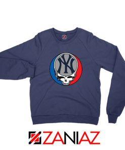 NY Yankees Grateful Dead Navy Blue Sweatshirt