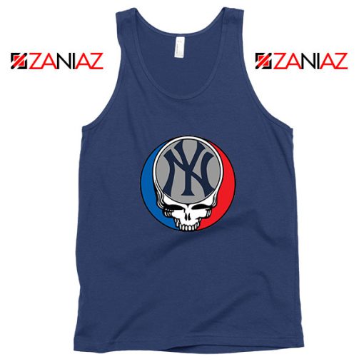 NY Yankees Grateful Dead Navy Blue Tank Top