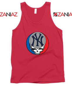 NY Yankees Grateful Dead Red Tank Top