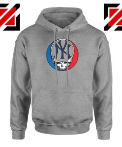 NY Yankees Grateful Dead Sport Grey Hoodie