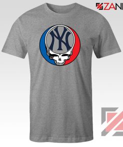 NY Yankees Grateful Dead Sport Grey Tshirt