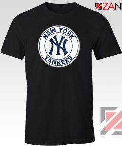 New York Yankees White Round Black Tshirt