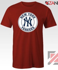 New York Yankees White Round Red Tshirt