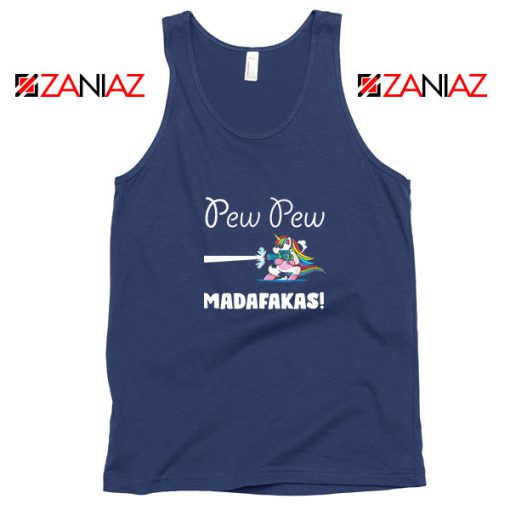 PewPewPew Unicorn Madafakas Navy Blue Tank Top