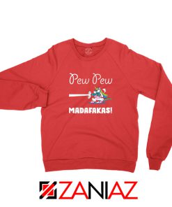 PewPewPew Unicorn Madafakas Red Sweatshirt