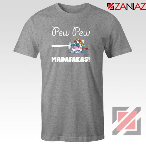 PewPewPew Unicorn Madafakas Sport Grey Tshirt