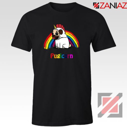 Pugcorn Black Tshirt