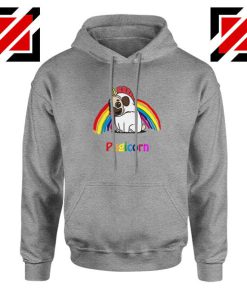 Pugcorn Sport Grey Hoodie