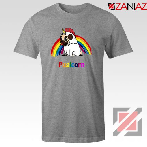 Pugcorn Sport Grey Tshirt