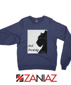 Rest Peacefully Black Panther Navy Blue Sweatshirt