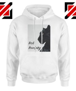 Rest Peacefully Black Panther White Hoodie