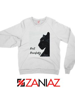 Rest Peacefully Black Panther White Sweatshirt