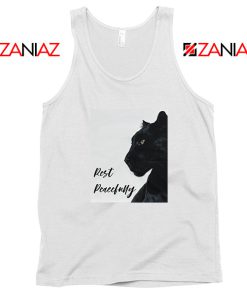 Rest Peacefully Black Panther White Tank Top