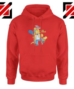 Simpson Family Loves Donuts Red Hoodie