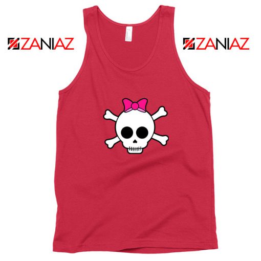 Skull Crossbones Red Tank Top