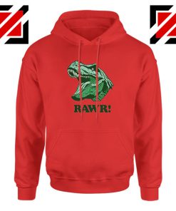 T Rex RAWR Red Hoodie