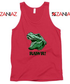 T Rex RAWR Red Tank Top