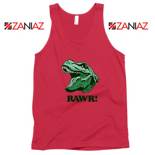 T Rex RAWR Red Tank Top