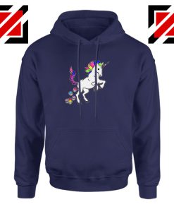 Unicorn Cupcakes Navy Blue Hoodie