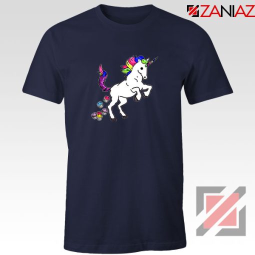 Unicorn Cupcakes Navy Blue Tshirt