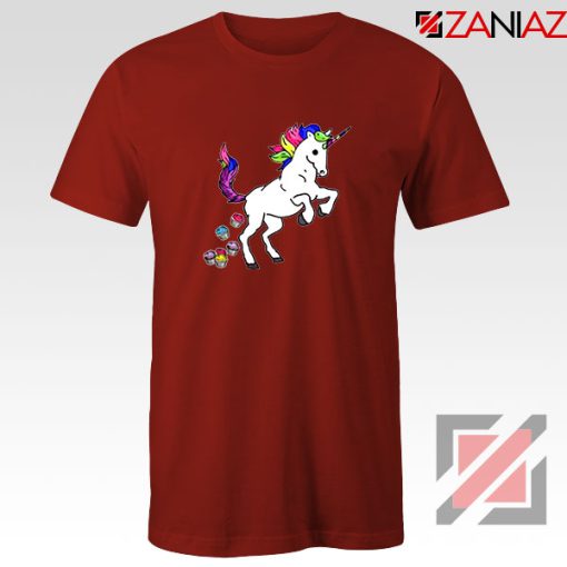 Unicorn Cupcakes Red Tshirt