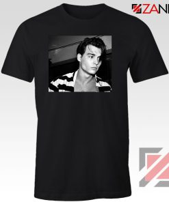 Young Johnny Depp Black Tshirt