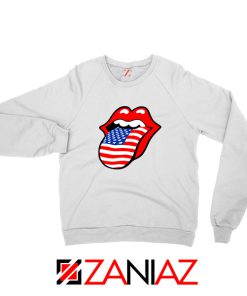 American Flag Tongue and Lips Sweatshirt