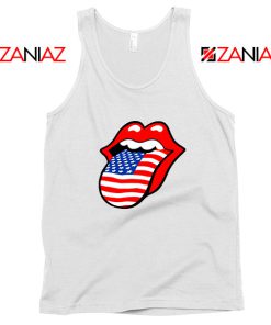 American Flag Tongue and Lips Tank Top