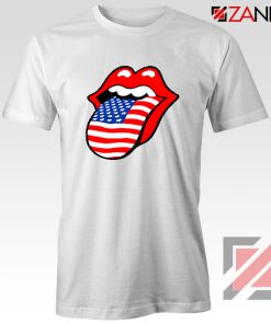 American Flag Tongue and Lips Tshirt