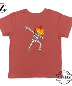 Dabbing Pumpkin Kids Red Tshirt