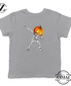 Dabbing Pumpkin Kids Sport Grey Tshirt