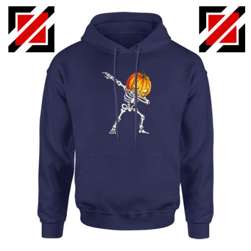 Dabbing Pumpkin Navy Blue Hoodie