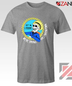 Get In Losers Skull Drive Sport Grey Tshirt