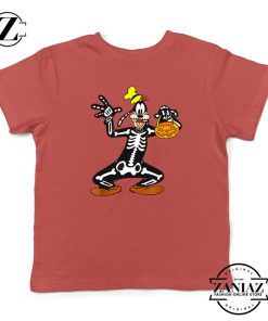 Goofy Skeleton Kids Red Tshirt