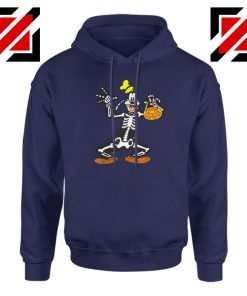 Goofy Skeleton Navy Blue Hoodie