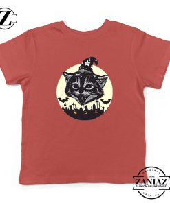 Halloween Black Cat Kids Tshirt