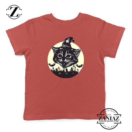 Halloween Black Cat Kids Tshirt