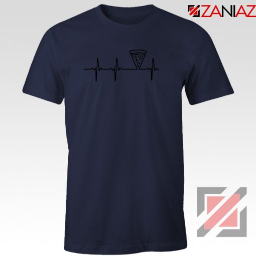 Heartbeat Pizza Navy Blue Tshirt