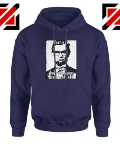 Hipster Abraham Lincoln Navy Blue Hoodie