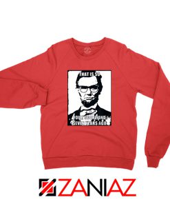 Hipster Abraham Lincoln Red Sweatshirt