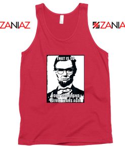 Hipster Abraham Lincoln Red Tank Top