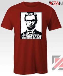 Hipster Abraham Lincoln Red Tshirt