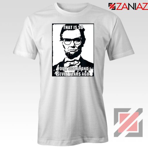 Hipster Abraham Lincoln White Tshirt