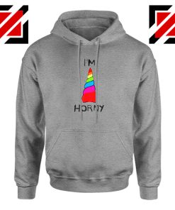 I am Horny Sport Grey Hoodie