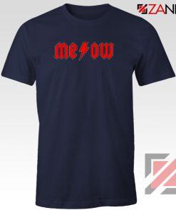 Meowtallica Merch Navy Blue Tshirt