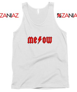 Meowtallica Merch White Tank Top