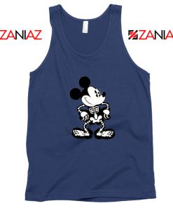 Mickey Mouse Skull Navy Blue Tank Top