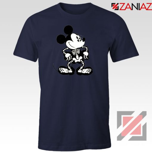 Mickey Mouse Skull Navy Blue Tshirt